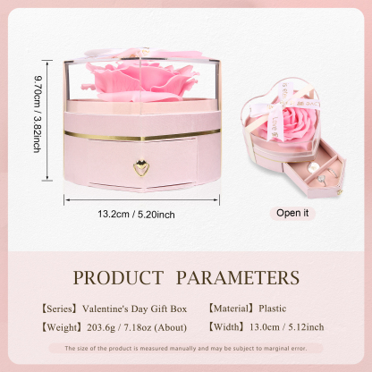 Rose Exquisite Jewelry Box Storage Box Valentine's Day Gift Packaging Box-Jessemade AU