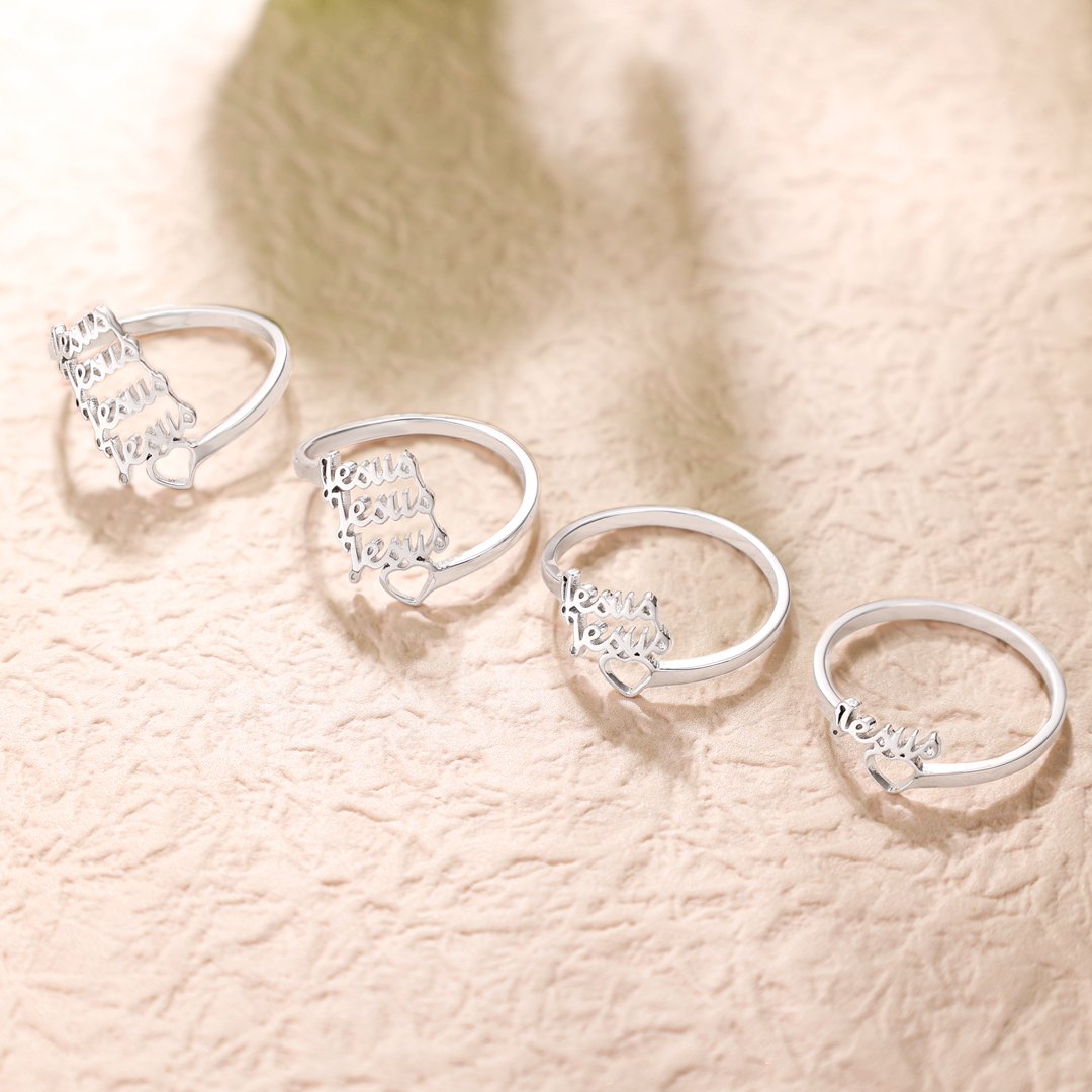 Personalised Family Name Ring Custom 3 Names Best Gift For Women-Jessemade AU