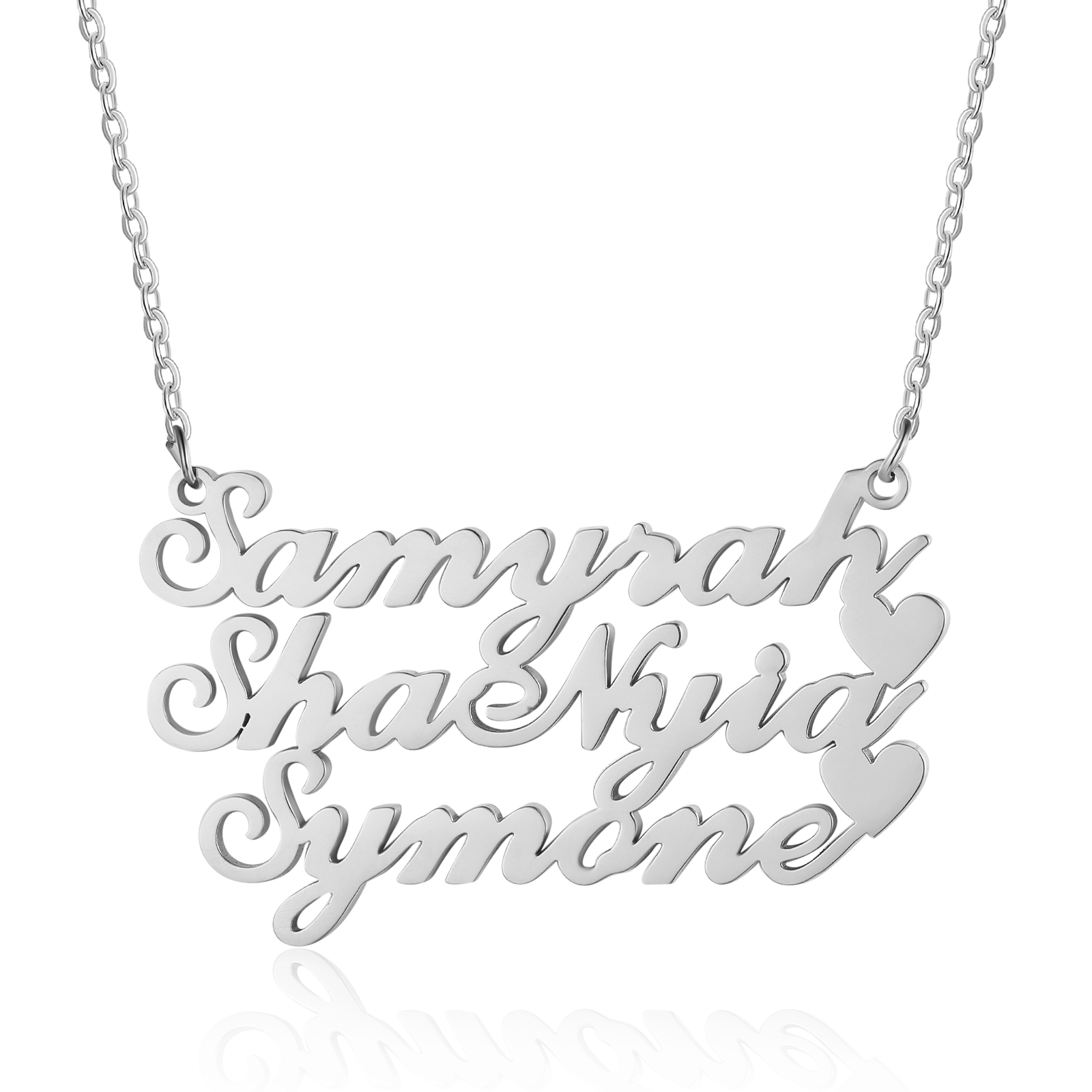 Personalised 3 Names Necklace Classic Jewelry Gift For Her-Jessemade AU