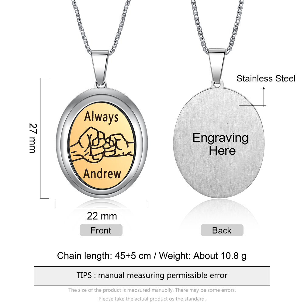 Personalised Men's Necklace For Dad-Jessemade AU
