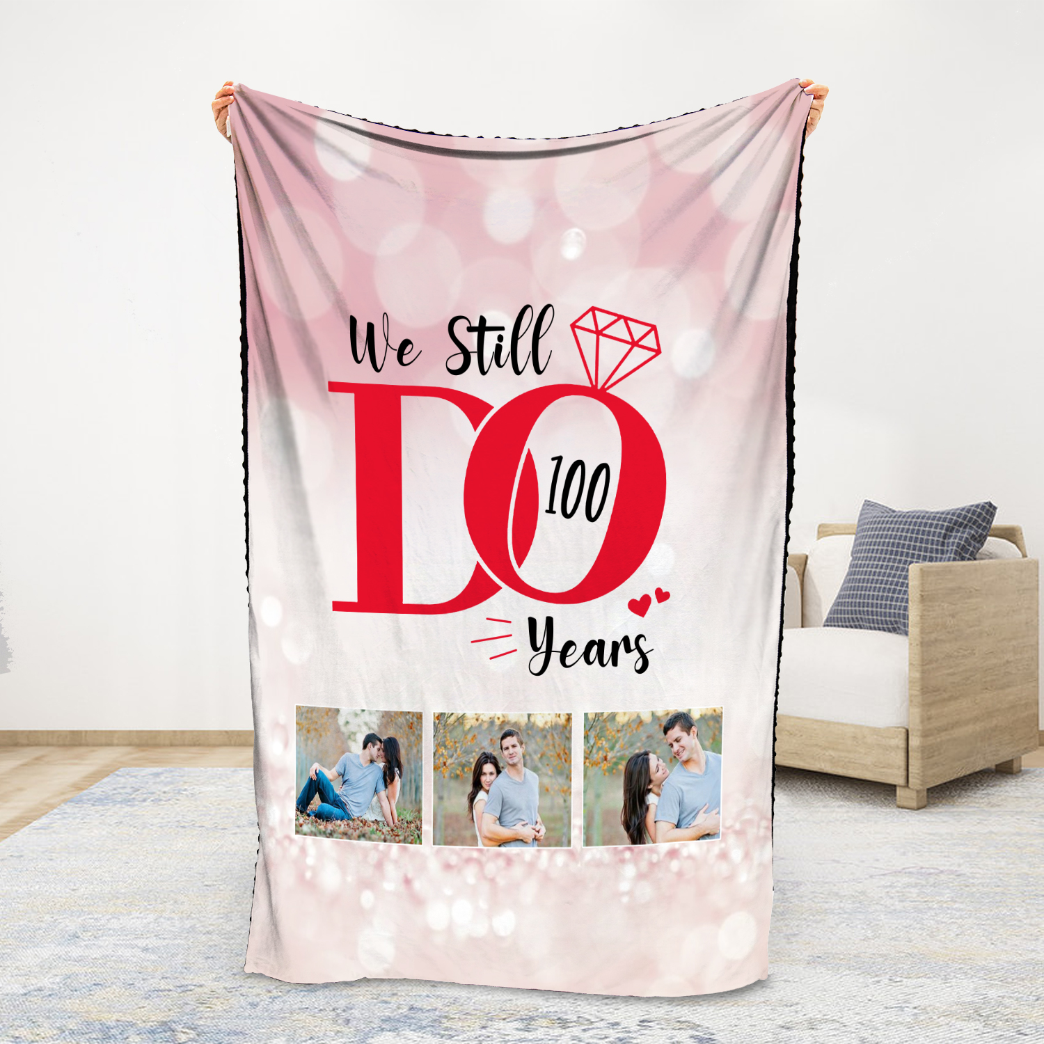 Personalised Couple Blanket Custom Photo "We still do 100 years" Sweet Gift For Her-Jessemade AU