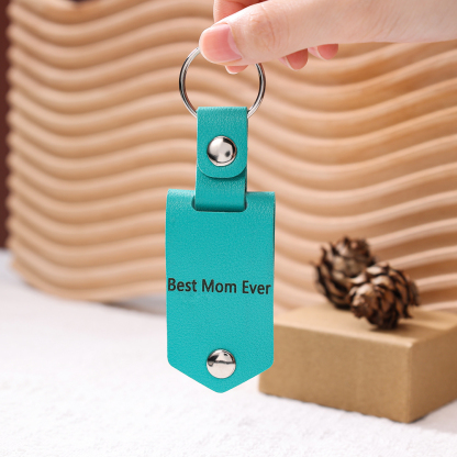 Personalised Photo Keychain Custom Text Leather Keyring Couple Keychain Gifts for Him/her-Jessemade AU