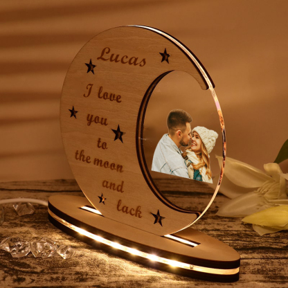 Custom Photos Acrylic Moon Night Light Lamp Home Decoration Gifts-Jessemade AU