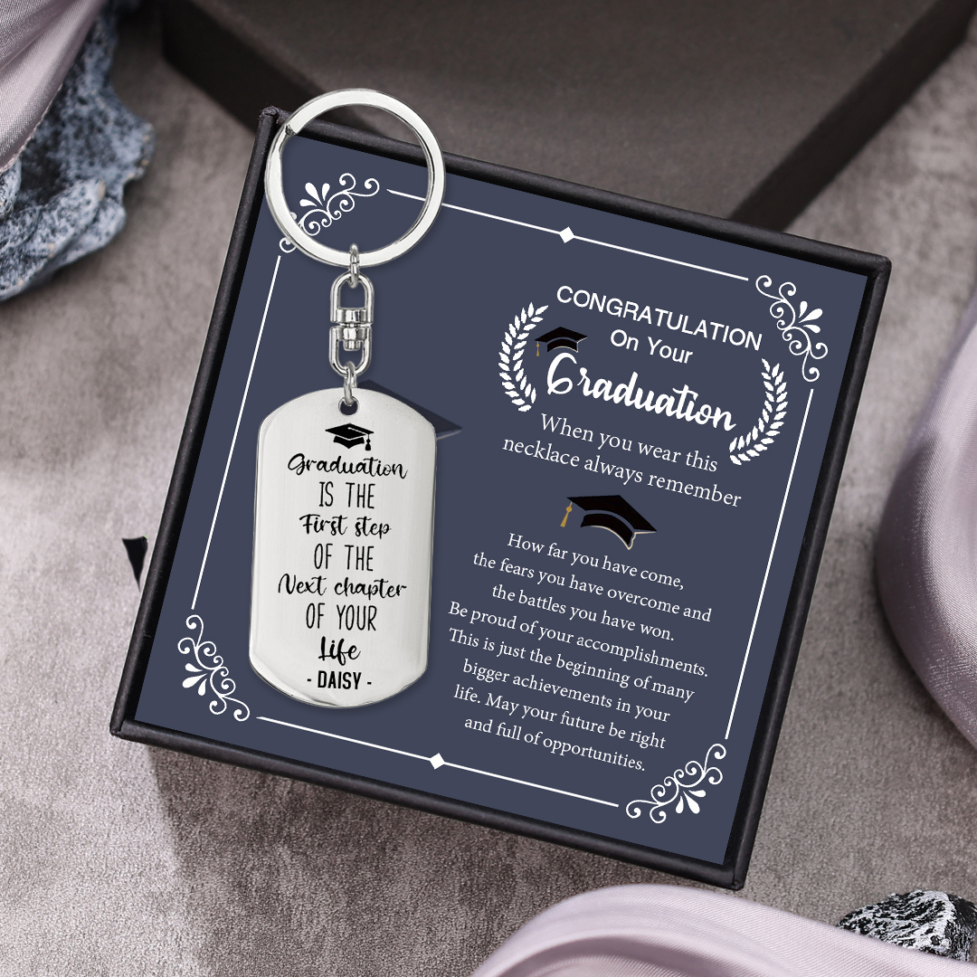 Class of 2024 Custom Photo Keychain Graduation Gift Set-Jessemade AU