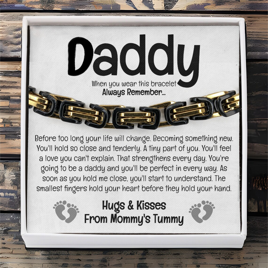 New Daddy Gifts Cuban Link Bracelet Stainless Steel Bracelet Sentimental Gifts First Father's Day-Jessemade AU
