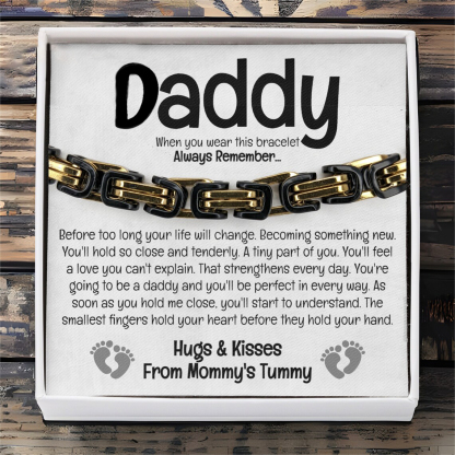 New Daddy Gifts Cuban Link Bracelet Stainless Steel Bracelet Sentimental Gifts First Father's Day-Jessemade AU