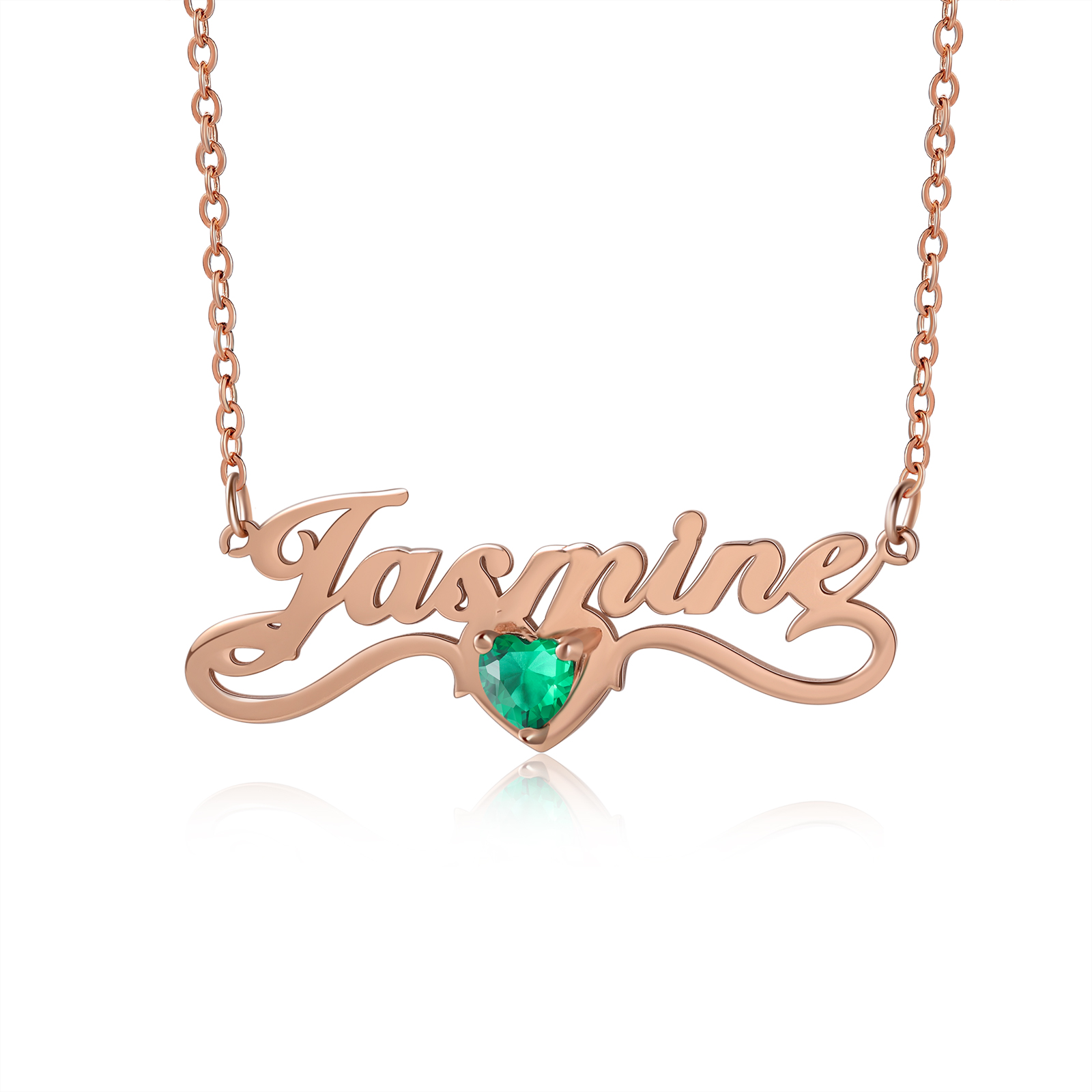 Personalised Women's Necklace Customised Name & Birthstone Necklace Birthday Gift for Her-Jessemade AU