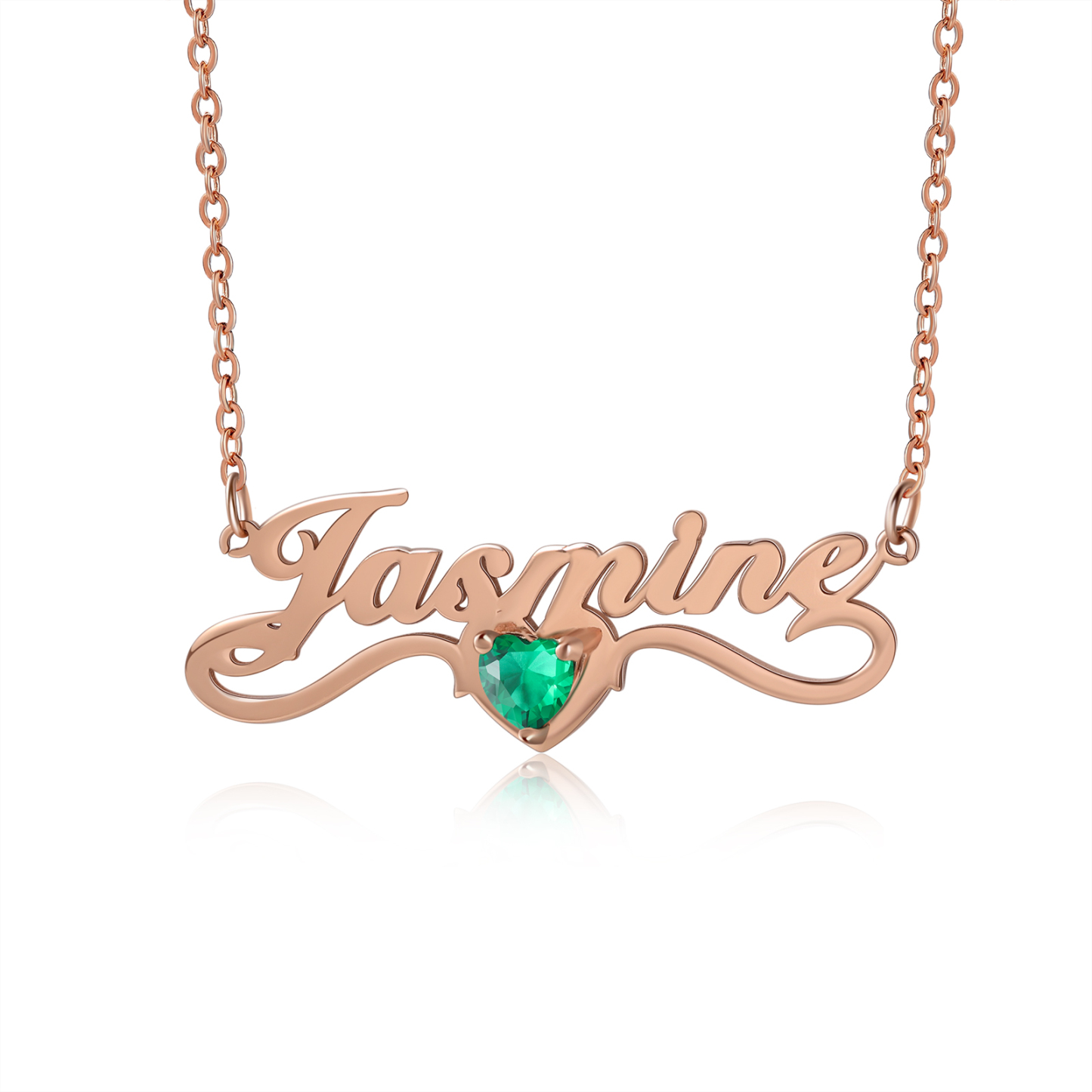 Personalised Women's Necklace Customised Name & Birthstone Necklace Birthday Gift for Her-Jessemade AU
