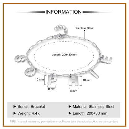 Personalised 8 Letters Bracelet-Jessemade AU