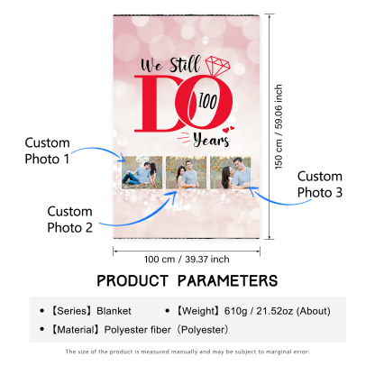 Personalised Couple Blanket Custom Photo "We still do 100 years" Sweet Gift For Her-Jessemade AU