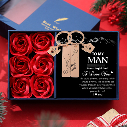 Holding Hands Couple Keychain Set Personalised Date Initial Matching Couple Gifts-Jessemade AU