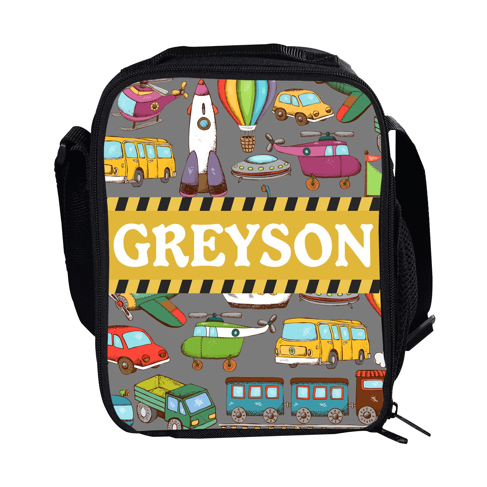 Custom Name Lunch Bag Personalised Cars Pattern Lunch Box Gifts for Kids-Jessemade AU