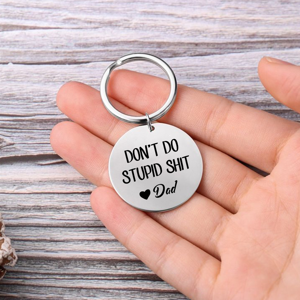Don't Do Stupid Funny Keychain Custom Text Keyring Personalised Gift For Kids-Jessemade AU