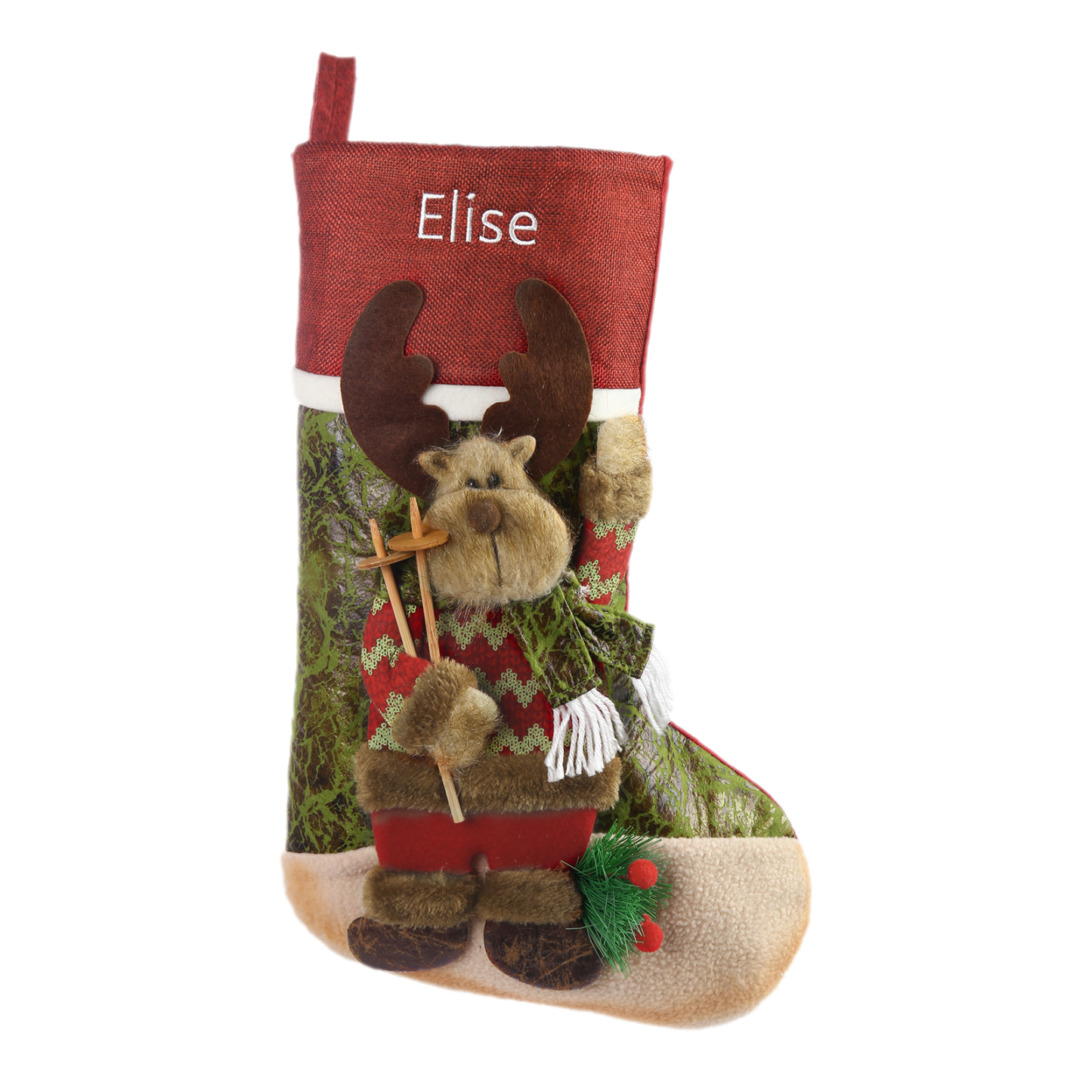Christmas Stockings Ornaments Customised 1 Name Christmas Sock Personalised Gifts for Family Friends-Jessemade AU