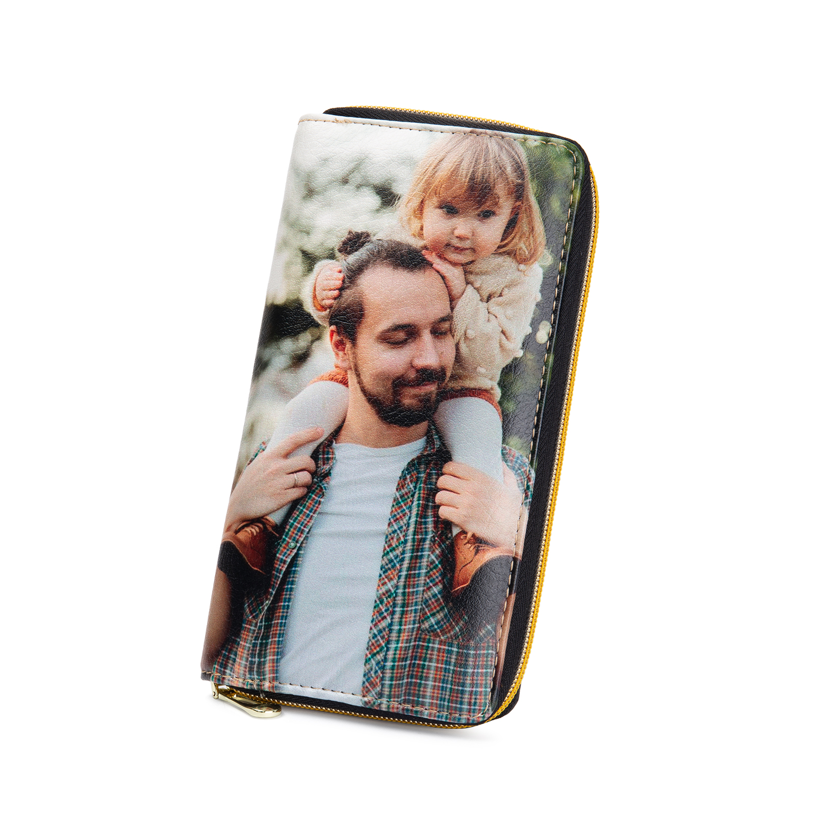 "You are My Sunshine",Personalised Dream Catcher Leather Wallet Engraved 1 Photo Zip Wallet Long Purse Gifts for Her-Jessemade AU