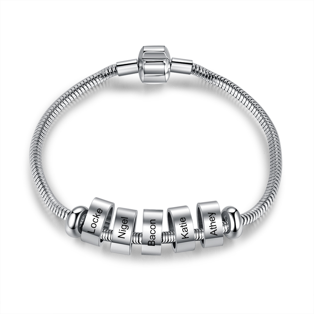 Personalised Men's 5 names Bracelet For Dad-Jessemade AU