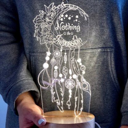 Personalised Dream Catcher Night Light Custom Name Gifts For Kids-Jessemade AU