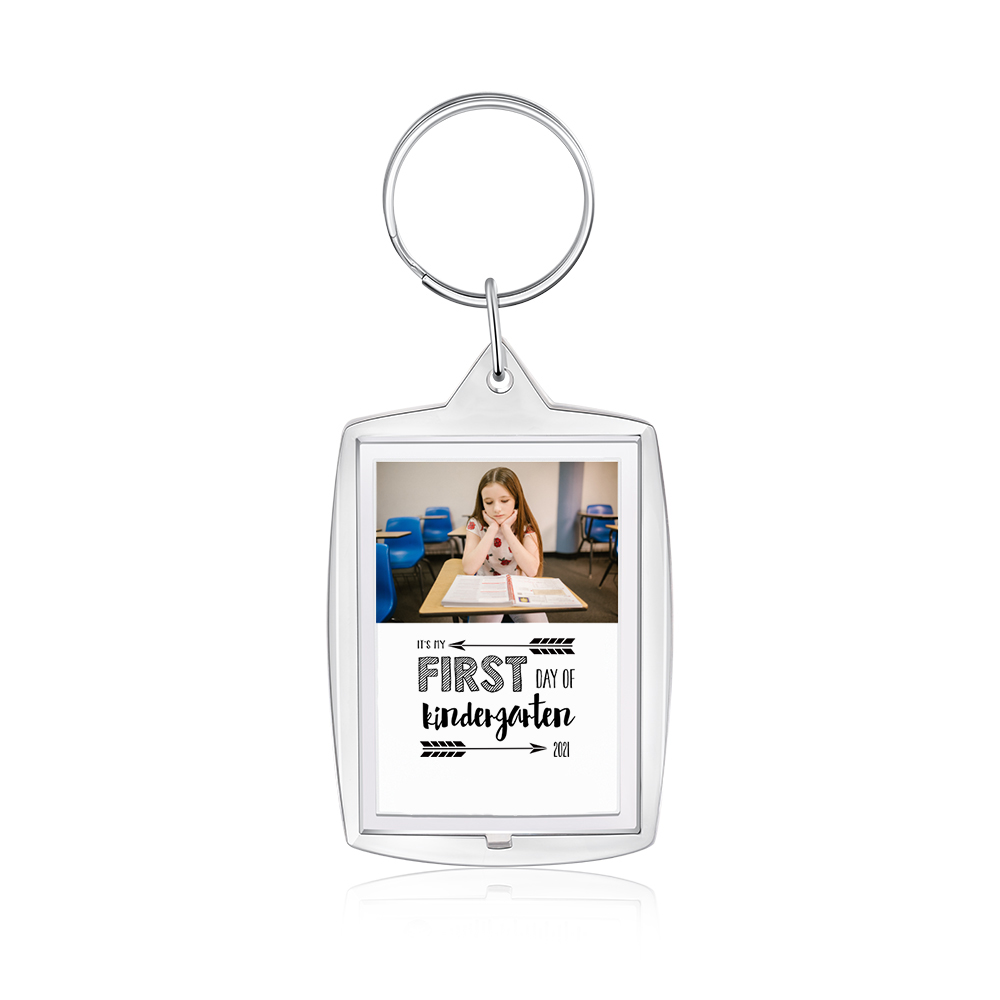 First Day Of Kindergarten-Personalised Photo Keychain Gifts For Kids