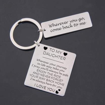 Wherever your journey in life may take you-Personalised Keychain Gifts For Daughter-Jessemade AU