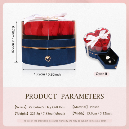 Rose Exquisite Jewelry Box Storage Box Valentine's Day Gift Packaging Box-Jessemade AU
