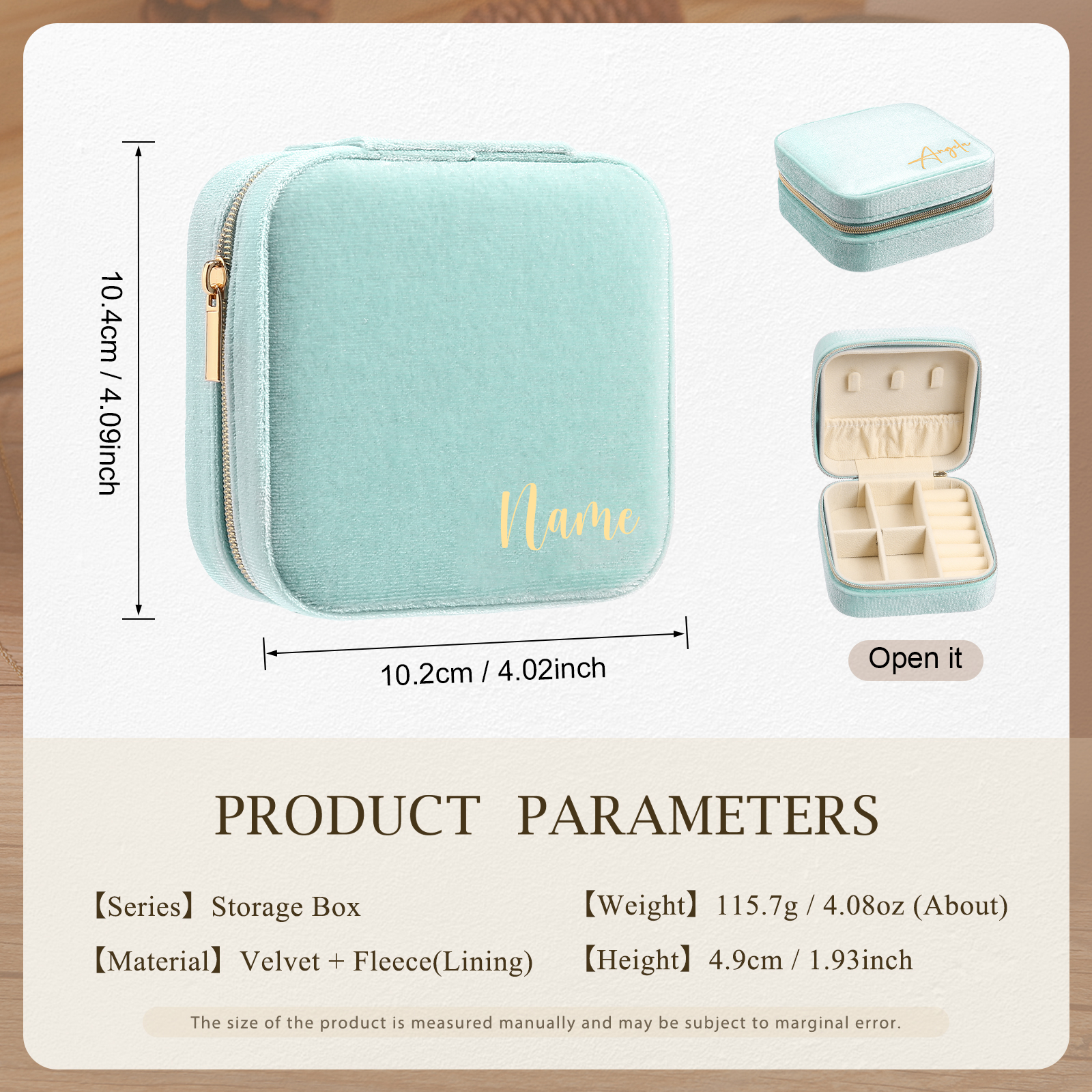 Personalised Name Jewelry Storage Box Custom Travel Jewelry Box Gifts for Ladies Girls-Jessemade AU