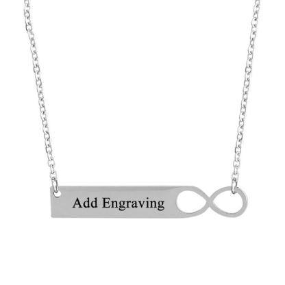 Engrave Name Personalised Custom Name Infinity Necklace-Jessemade AU
