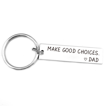 Make Good Choice Love Mum Dad Keychain Funny Gift for Your Kids -Jessemade AU