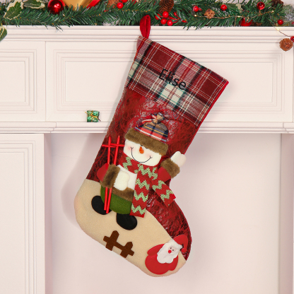Personalised Christmas Stockings Ornaments Custom 1 Name Christmas Socks Gift for Family Friends-Jessemade AU