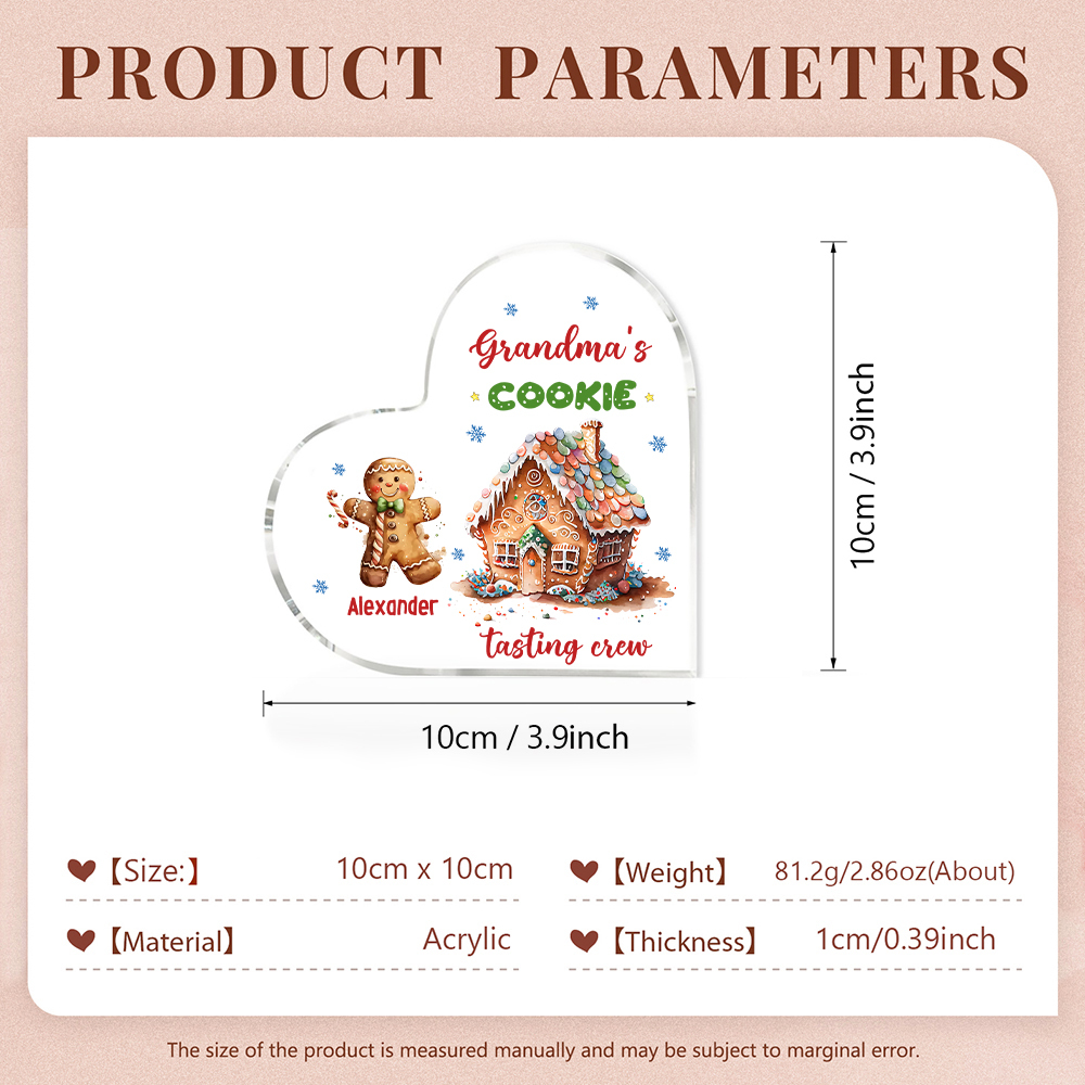 Acrylic Heart Keepsake Customised 2 Names Christmas Decor Personalised Gifts for Grandma Mum-Jessemade AU