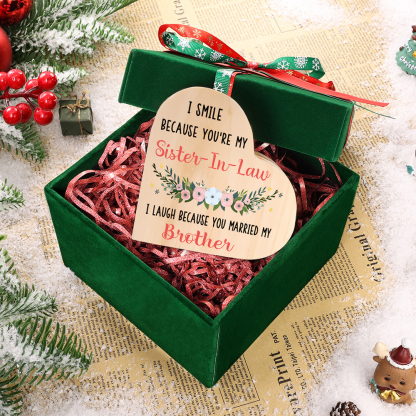 To My Sister-in-law Heart Candle Holder Wooden Candlesticks - I Smile Because You're My Sister-In-Law-Jessemade AU