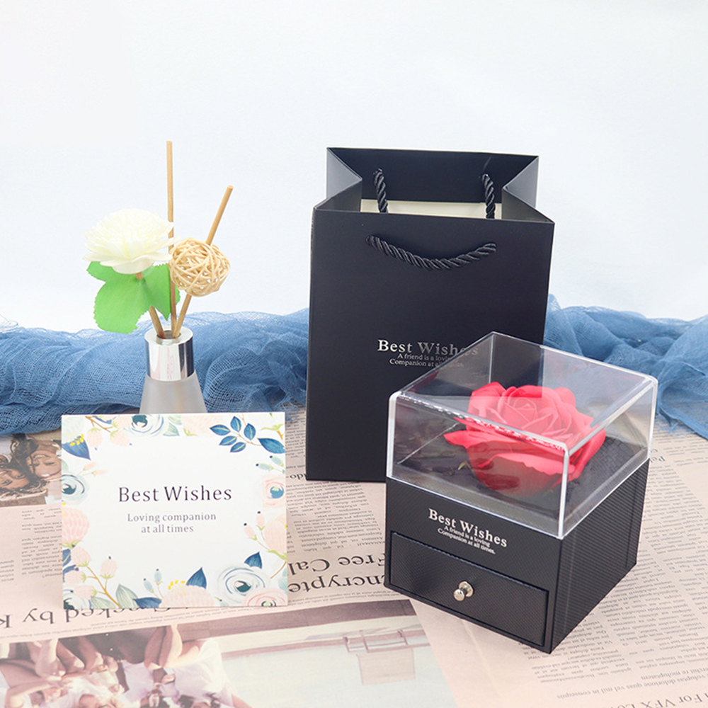 Preserved Rose Flower Exquisite Jewelry Gift Box With Gift Package-Jessemade AU