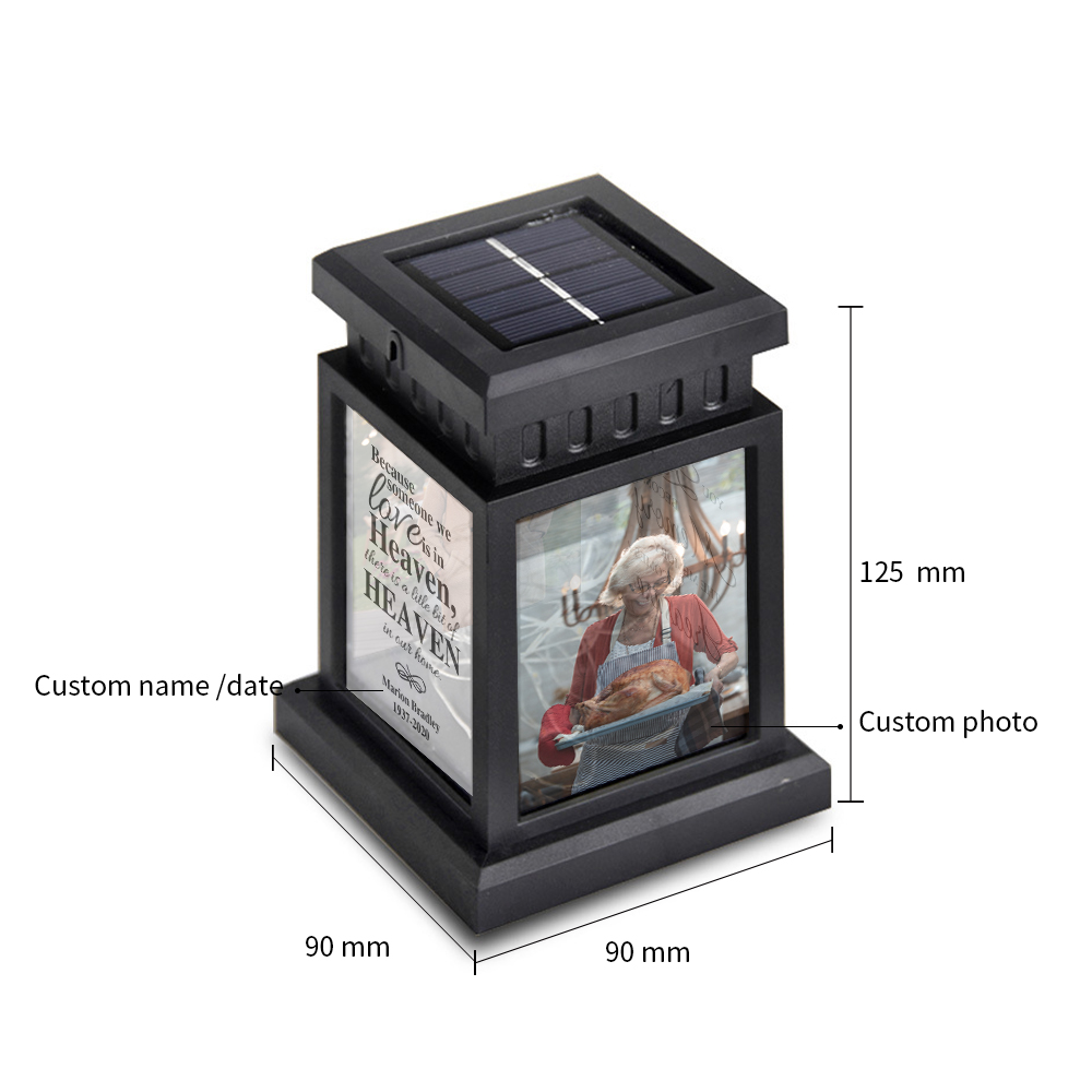Personalised Photo Lantern Lamp Memorial Led Light Sympathy gift-Jessemade AU