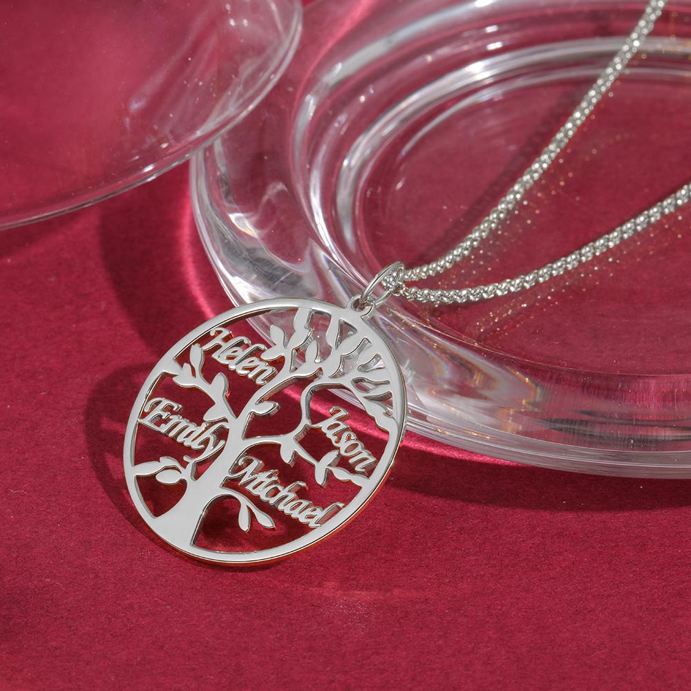 Personalised Family Tree Name Necklace Custom 7 Names Name Necklace-Jessemade AU