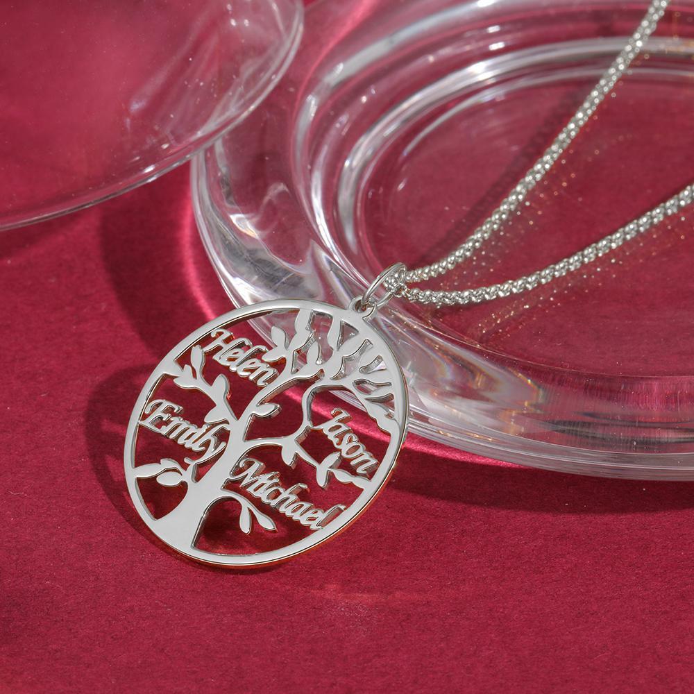 Personalised Family Tree Name Necklace Custom 7 Names Name Necklace-Jessemade AU