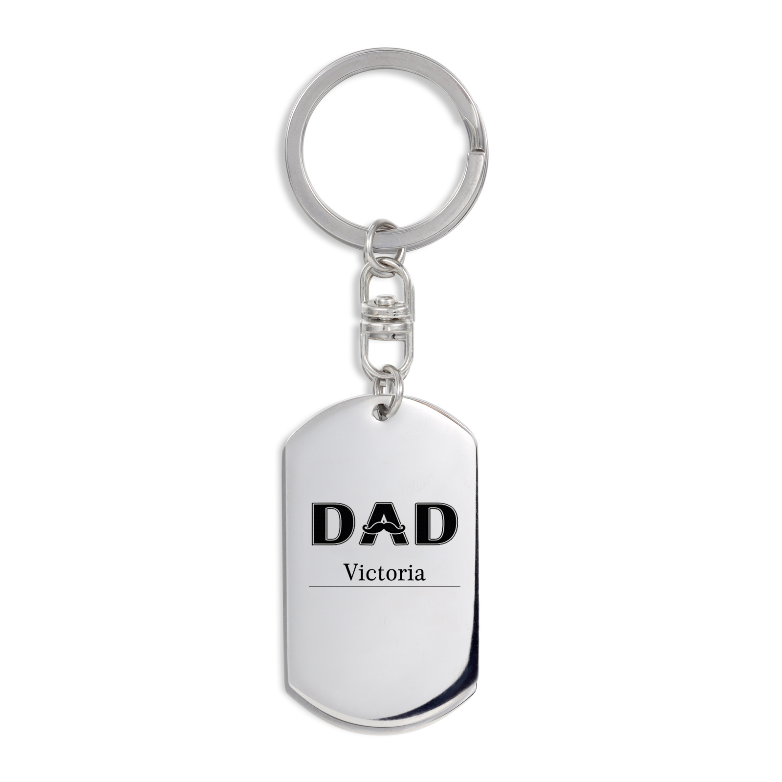 Personalised Photo Keychain Dad Keyring Engrave 1 Name Father's Day Gifts-Jessemade AU