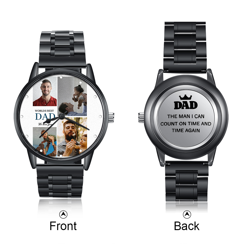 Personalised Photo Watch Custom 4 Photos Mechanical Watch Gifts for Him-Jessemade AU