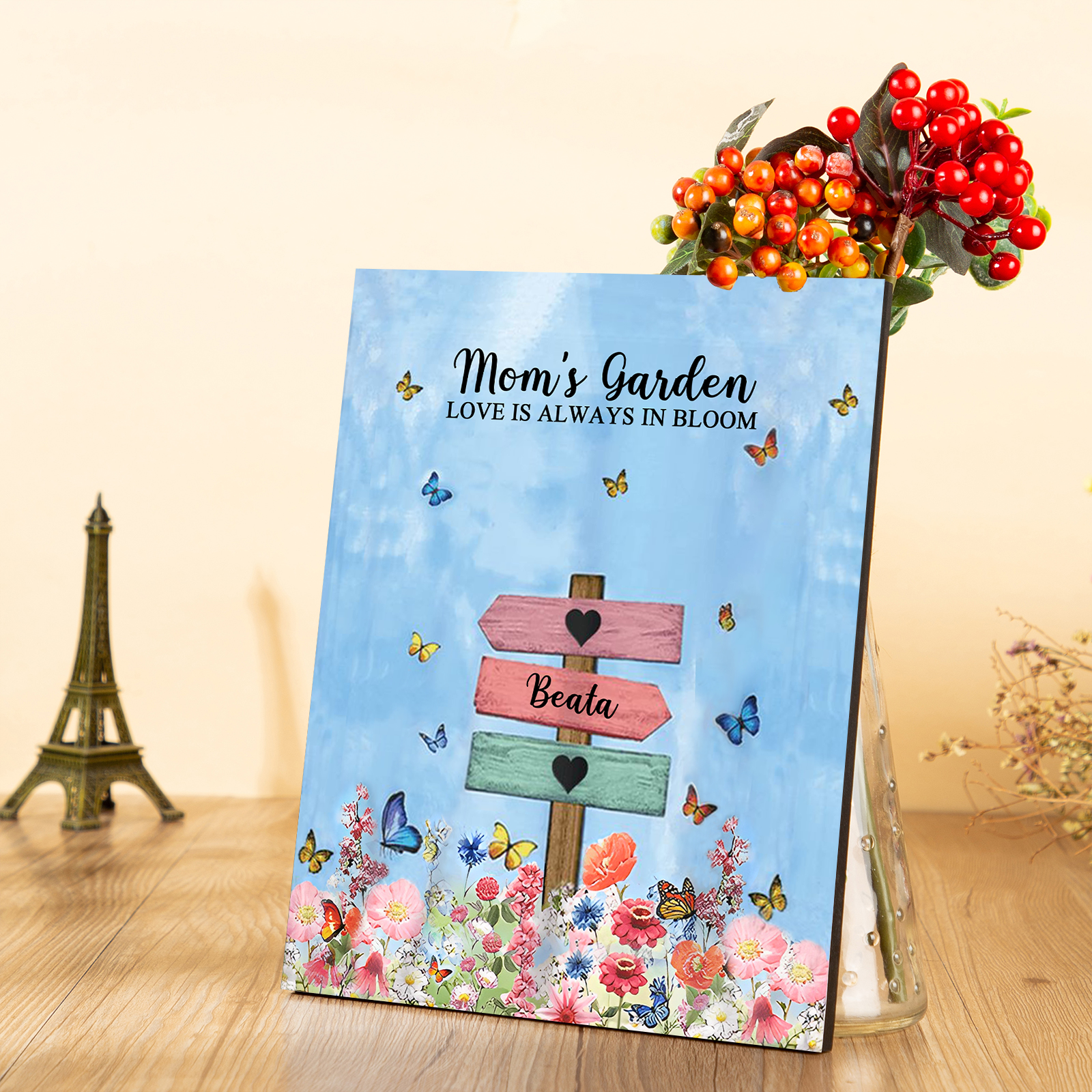 1 Name - Personalised Wooden Plaque Garden Custom Text Home Decoration Gift for Mother/Grandma-Jessemade AU