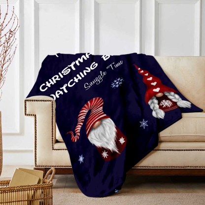 Personalised Christmas Movie Blanket Custom 1 Name Blanket Christmas Gift for Family Friends - Christmas Movie Watching Blanket-Jessemade AU