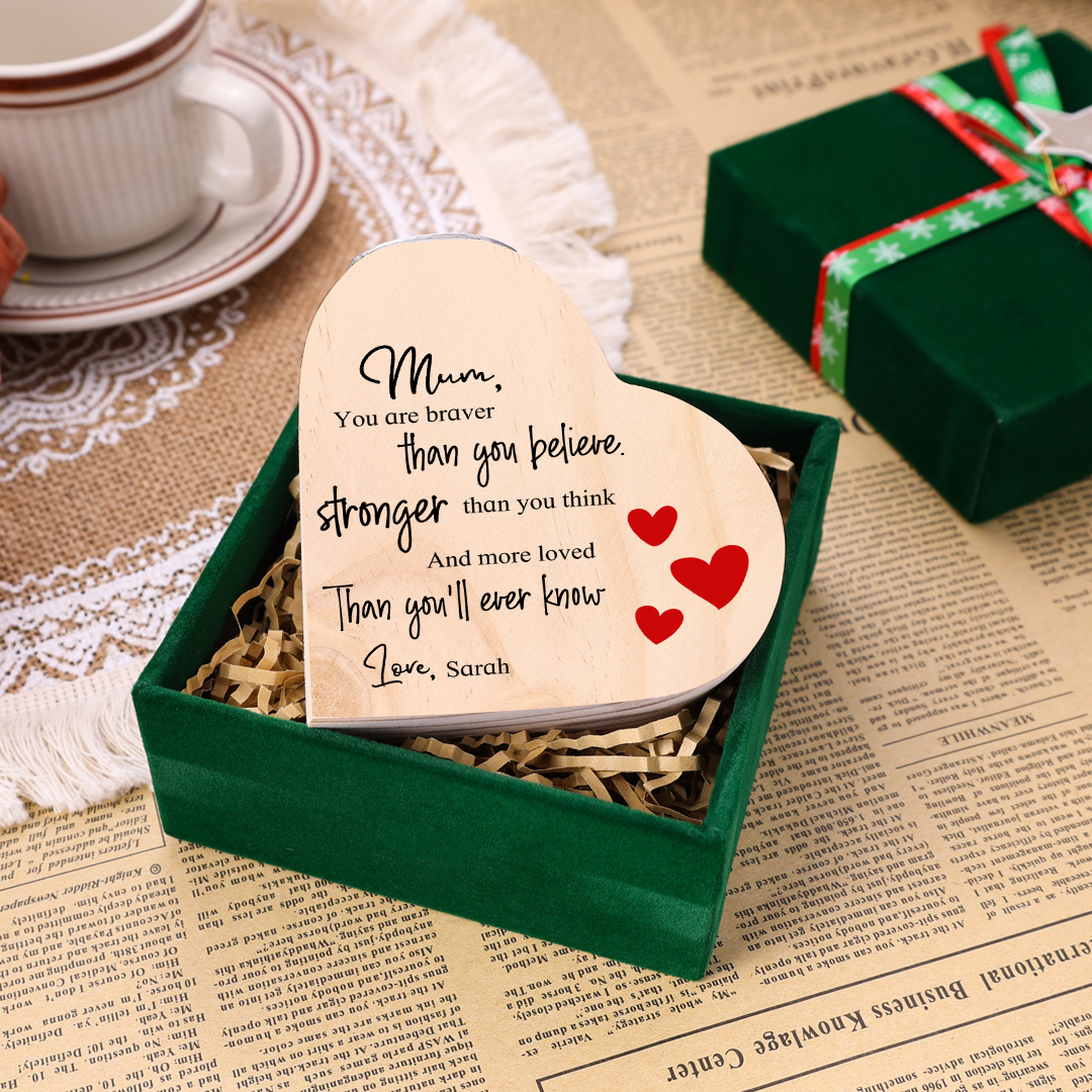 Personalised Mother Heart Candle Holder Wooden Candlestick-Mum Thanks for All That You Do-Jessemade AU