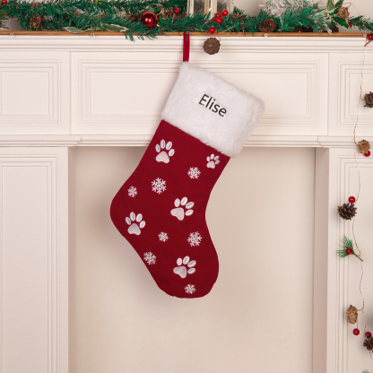 Custom 1 Name Christmas Stocking Ornament Christmas Gift Bags Personalised Gifts for Family Friends-Jessemade AU