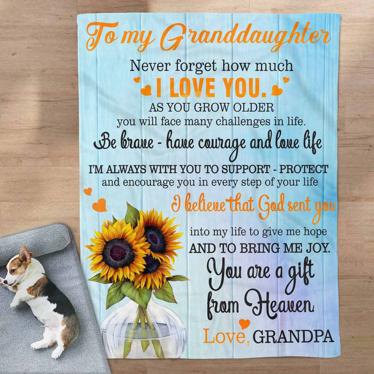 Grandpa To Granddaughter, Never Forget How Much I Love You, Flannel Blanket-Jessemade AU