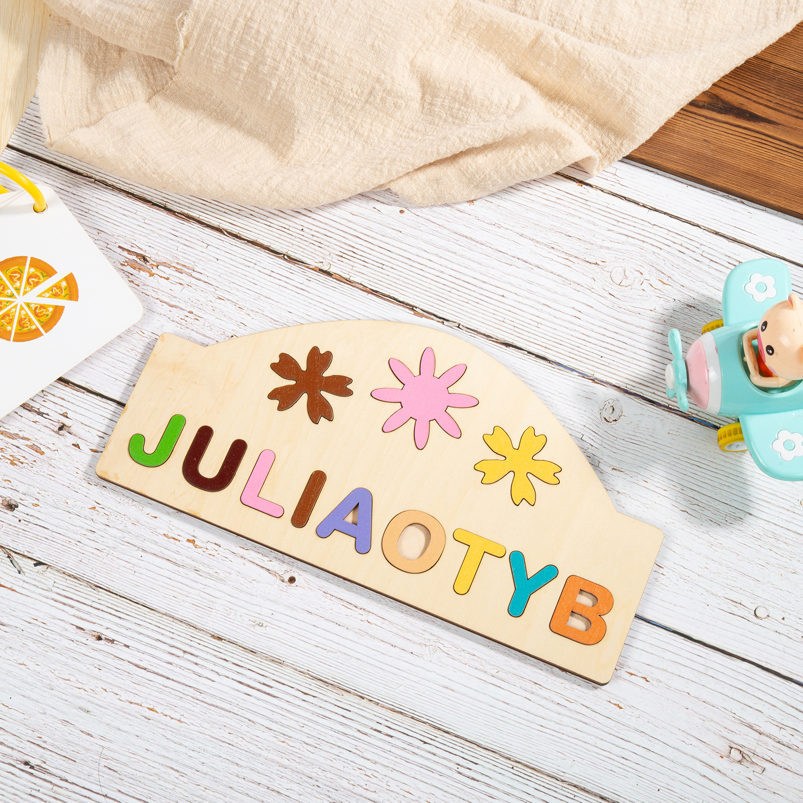 Personalised Kid's Wooden Name Alphabet Puzzle Toy for Toddlers Early Learning Child Toy-Jessemade AU