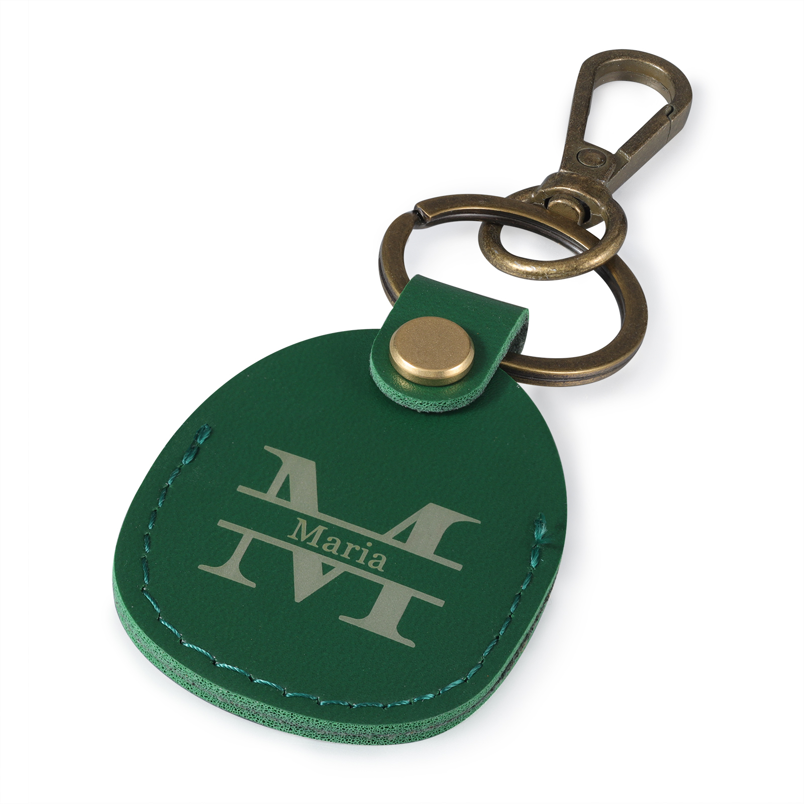 Personalised Name & Letter Keychain AirTag Protective Case Leather Keychain Gift for Him/Her-Jessemade AU