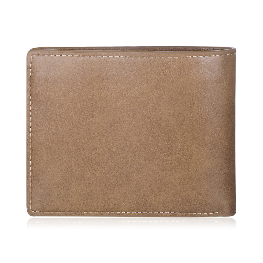 2 Names - Personalised Men Leather Wallet Engraved Names Brown Wallet Fist Bump Folding Wallet Gift For Dad-Jessemade AU