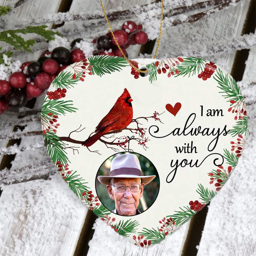 Personalised Photo Cardinal Ornament Always With You Memorial Ornament-Jessemade AU