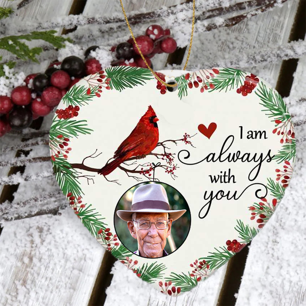 Personalised Photo Cardinal Ornament Always With You Memorial Ornament-Jessemade AU