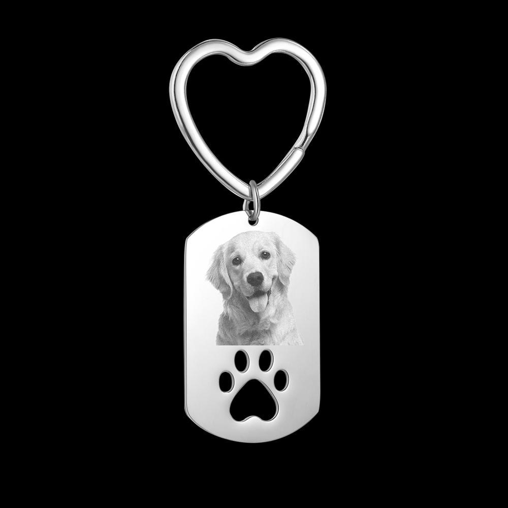 Personalised Keychain Engraved Photo Keychain Dog Tag Gifts For Pet-Jessemade AU