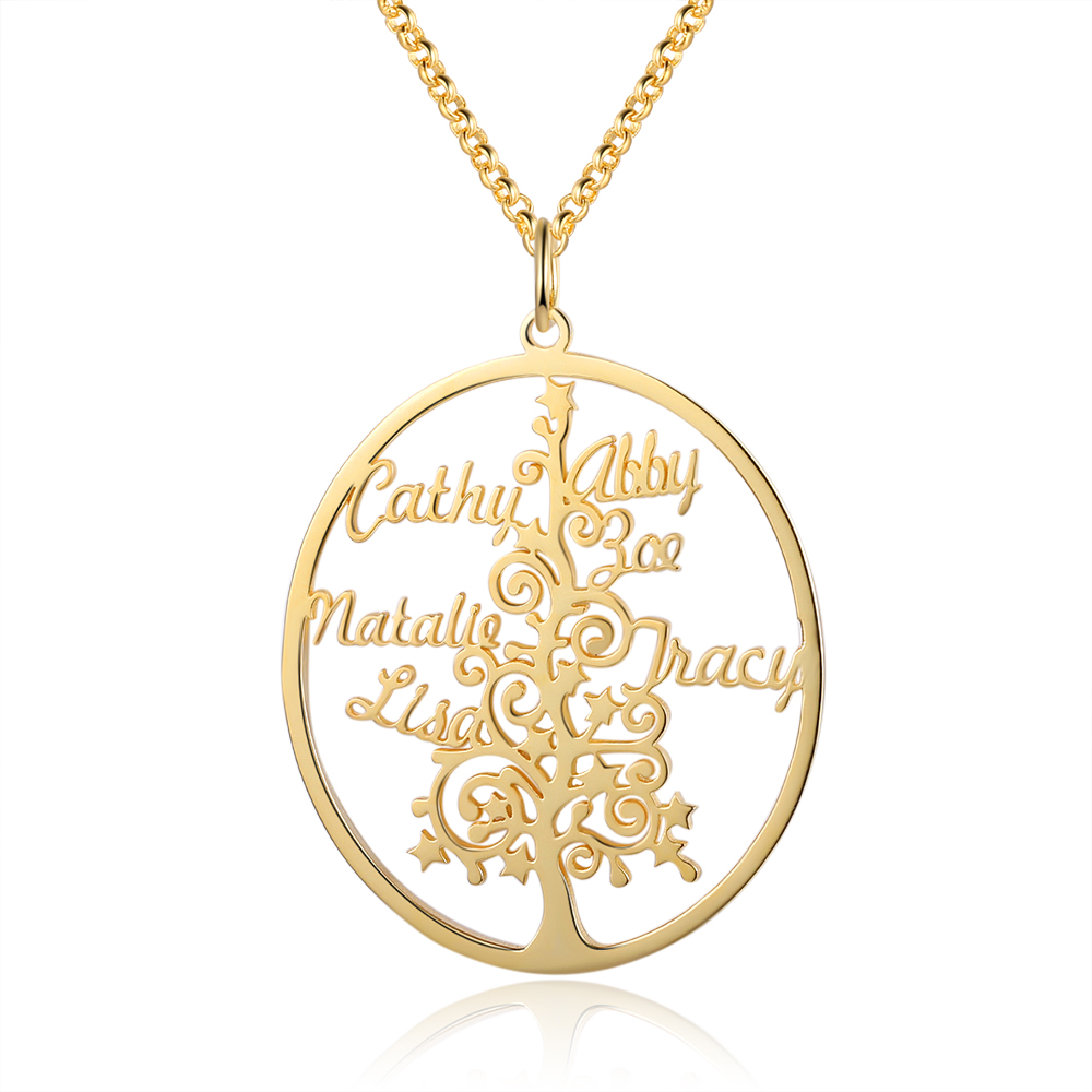 Christmas Tree Custom Name Necklace-Jessemade AU