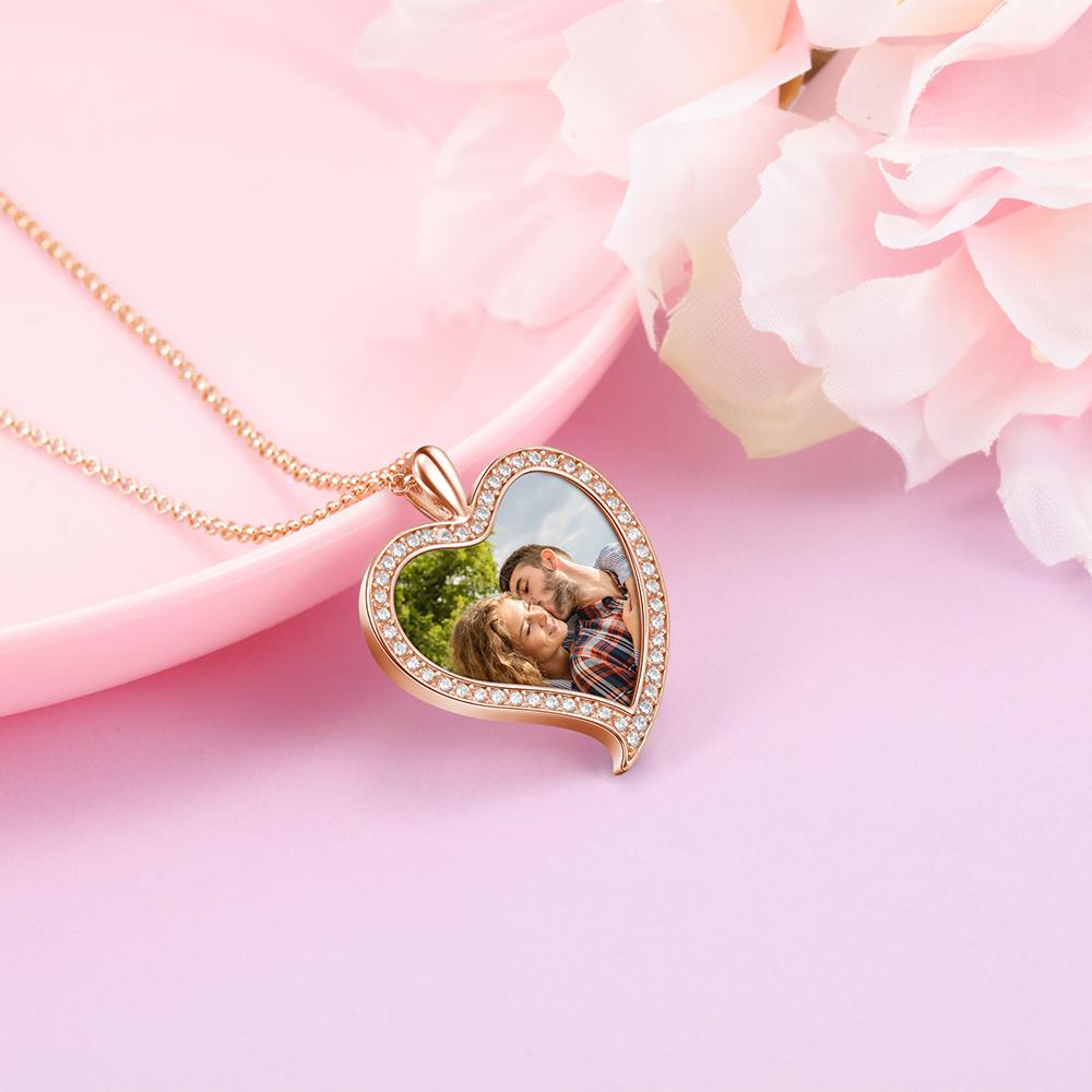 Personalised Heart Necklace Custom Photo Necklace Gifts For Her-Jessemade AU