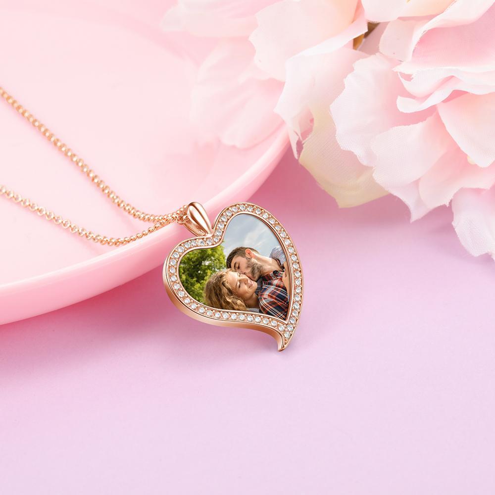Personalised Heart Necklace Custom Photo Necklace Gifts For Her-Jessemade AU